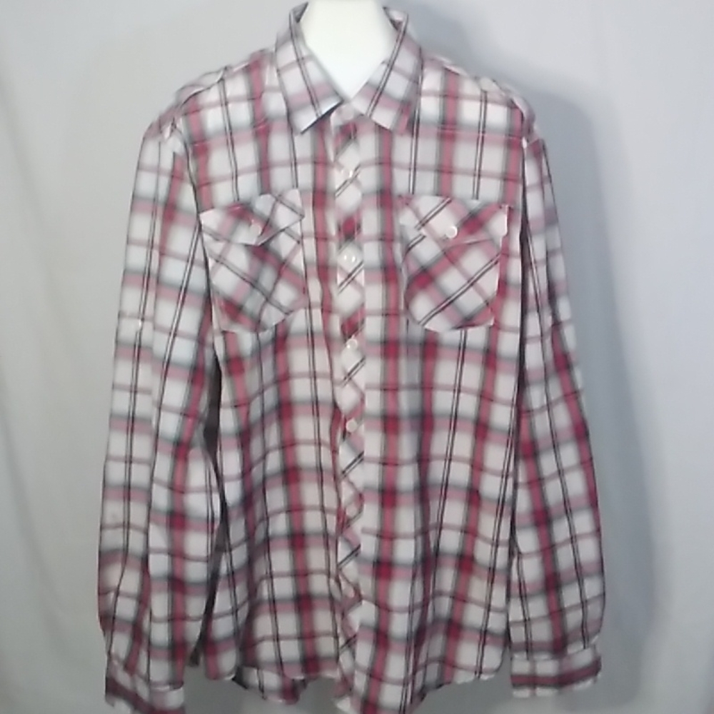 Western Long Sleeve Plaid shirt Seventy 7 Men's 3XL